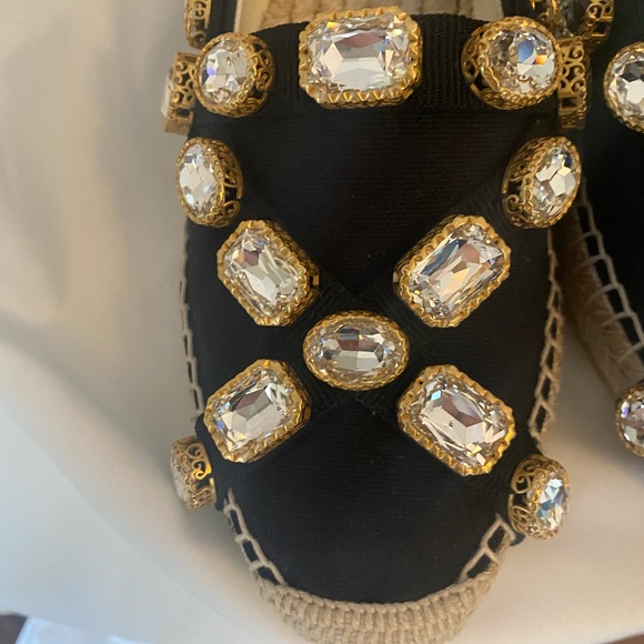 Gucci Peoria Crystal Embellished Espadrilles. Size 38.5. - Picture 2 of 8